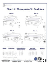 24" Electric Griddle, ETG-24